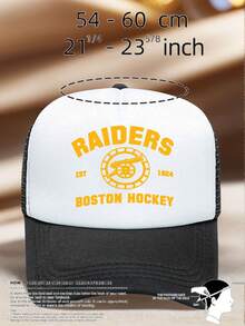 1pc Men's Hats Boston Hockey Printing Hats For Men,Adjustable Hat,Perfect For Parties Hiking Travel And Sun Protection-A Great Birthday Gift - Multicolor - View 9