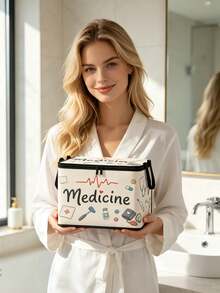 Clothing And Medicine Storage Box With Transparent Storage Bag, Creative TNT Fun Storage Box, Foldable Large Capacity Home Clothes Storage Organizer With Lid, Zipper Storage Box, Quick-Pull Foldable Bag, Blanket Organizer Bag, Bathroom Storage Box, Home Gift, Guest Room Storage, Wardrobe Organizer Box, Household Essential, Moving Day Must-Have, Dorm Storage, Back To School Gift, Perfect Gift - Multicolor - View 5