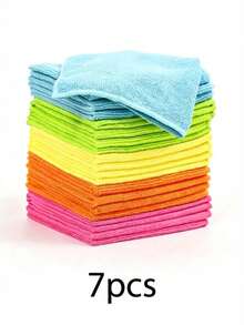 20pcs Microfiber Cleaning Cloths, 11.5 X 11.5 Inch Random Color Soft Cleaning Rags, Quick-Dry Absorbent Multi-Purpose Towels, Suitable For Kitchen, Bathroom, Glass, Home Cleaning - Multicolor - View 19