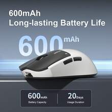 Mouse Gaming Nirkabel MageGee Scout Tri-Mode, Mouse Berkabel Isi Ulang Bluetooth 2.4G Tipe-C, DPI Dapat Diatur Hingga 12000, Desain Ergonomis untuk PC Laptop Pad Windows Gaming Office Hadiah - View 8