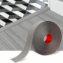 1Pc 100cm Wood Grain PVC Self‑Adhesive Floor Transition Strip,Peel And Stick Threshold Trim,Flexible Waterproof Gap Cover For Carpet Tile Vinyl Flooring,Home Floor Renovation Decor Accessory - Multicolor - View 9