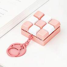 1pc Push Button Toy, Stress Relief Keyboard Keychain - A Colorful Fidget Toy That Can Effectively Relieve Stress, With Bright Macaron Colors. The Appearance, Color, And Design Are Very Attractive, Making It The Perfect Party Favor, Gift, And Gift For Friends. - Multicolor - View 7