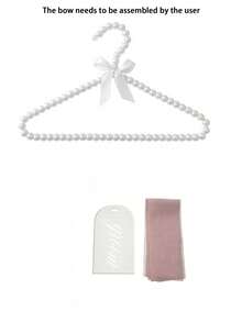 Pearl Hangers For Wedding, Photoshoots & Elegant Wardrobe Display,Suit And Cold Shoulder Skirt Hangers With Ribbons For Bride And Groom - Very Suitable For Wedding Dresses And Suits - Wedding Accessories - Wedding Decoration Supplies - Multicolor - View 13