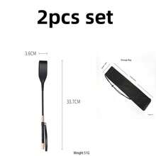 2PCS Set Outdoor Extreme Sports Horse Riding Whip, Super Durable Essential Daily Horse Riding Equipment, Equestrian Whip, British Style Horse Riding Aid, Synthetic Leather Material, Good Flexibility, Suitable For All Riders - Multicolor - View 6