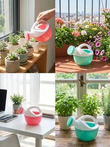 1/2/3pcs Mini Plastic Watering Can, Ergonomic Handle, Suitable For Indoor And Outdoor Plants, Gardening Plant Care, Bathtub Swimming Pool Beach - Multicolor - View 10