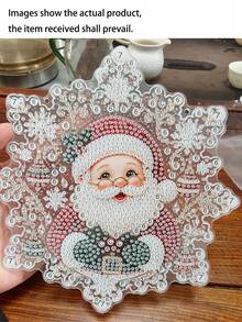 2D DIY Diamond Painting Acrylic Hanging Ornament Set, Sparkling Crystal Rhinestone Christmas Tree Hanging Decor, Suitable For Adult Beginners Craft Kit, Cozy Winter Holiday Home Decoration, Ideal Christmas Holiday Gift For Craft Enthusiasts - Sets - View 9