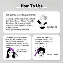 Milk Tea Brown Hair Color Set, 100ml+100ml Gentle Low Irritation Hair Dye Cream Set, Women Home DIY Hair Dye - Yellow 6.32 - View 5