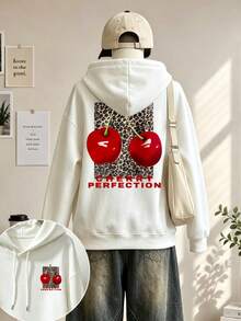 Women's Crewneck Sweatshirt, Travel Hoodie With Pockets, Cotton Top, Women's Autumn/Winter Basic Sweatshirt - White - View 8