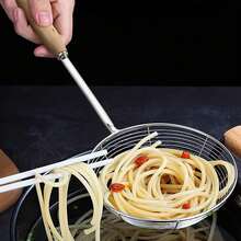 Spider Strainer With Wood Handle - 5.5 Inch Fryer Scoop - ColorA - View 8
