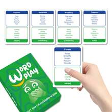 Word Play Forbidden Word Party Card Game, 55 Pcs Word Guessing Challenge Game For Adults, Fun Interactive Game For Halloween Christmas Holiday Gathering, Family Game Night, Perfect Entertainment Gift For 4+ Players,14+ - View 6