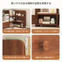 卓上コーナー本棚 引き出し付き 木製デスクラック 60×50×50cm 机上収納棚 書類棚 小物整理ラック ウォールナット色/木色 - ウォールナット - チェックする 3