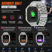 LIGE Fashion Smart Watch Terbaru Kapasitas Ultra Besar 1400mAh, 100+ Mode Olahraga, Senter LED, Kompas, Panggilan Telepon, Tahan Air, Prakiraan Cuaca, Pelacak Olahraga, Jam Tangan Olahraga Pintar Multifungsi Unisex - View 4