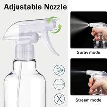 Multifunctional 500ml Spray Bottle - Adjustable Mist And Spray Modes, Leak-Proof Design, Suitable For Hair Care, Plant Watering And Cleaning - Durable Plastic, Refillable, Transparent - A - View 2