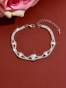 Luxury High-End Wavy Shiny Anklet, Versatile Foot Jewelry For Banquet, Party, Beach And Vacation - Multicolor - View 8