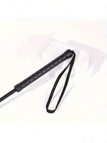 1pc Set Outdoor Extreme Sports Horse Riding Whip, Super Durable Horse Riding Whip, Essential Daily Horse Riding Equipment, Equestrian Whip, British Style Horse Riding Aid, Synthetic Leather Material, Good Flexibility, Suitable For All Riders - Black - View 4