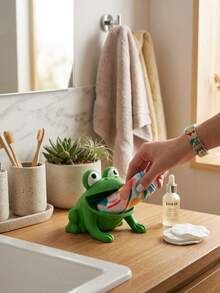1/2pcs Cute Frog Soap Dish Soap Holder Cute Cartoon Animal Soap Rack And Sponge Storage Rack Space-Saving Bathroom Kitchen Sink Soap And Cleaning Sponge Storage Rack Home Decor Daily Use Bathroom Accessories Autumn Home Decor Christmas - Multiple Styles - View 2