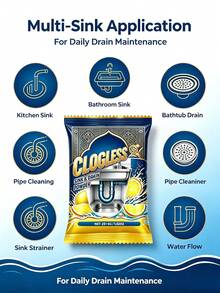 Pipe Unclogger, Drain Unclogger, Pipe Unclogger, Drain Unclogger Agent, Pipe. Effectively Dissolves Clogs In Kitchen Sinks And Bathroom Drains Caused By Hair, Soap Residue And Grease. After Use, Let It Sit For 15 To 30 Minutes To Allow The Product To Fully Take Effect. - Powdery - View 9