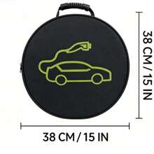1pc Electric Vehicle Charging Cable Storage Bag - Portable Durable Universal Organizer Box For Charging Cables, Hoses And Accessories, Car Storage, Car Accessories - Storage Bag - View 9
