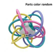 1pc Manhattan Cube Rattle Ball Teething Toy, Sensory Fidget Toy, Durable TPU Material, Helps Hand Exercise, Random Color - Shape - View 14