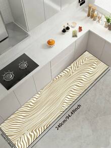 1pc Abstract Twisted Wave Line Pattern 3.5mm Diatom Mud Kitchen Mat, Anti-Slip, Absorbent, Cuttable, Suitable For Kitchen, Bathroom, Entrance, Hallway, Living Room, Outdoor Garden And Multiple Scenes - Multicolor - View 17