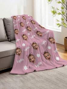 Personalized Photo Blanket, Customized Face Photo, Suitable For Valentine's Day, Mother's Day, Father's Day, Christmas And Birthday Occasions. Humorous Gift Choice - Multicolor - View 10