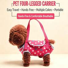 Spotted Pet Backpack Dog Carrier Bag, Portable Breathable Small Dog & Cat Bag, Crossbody One Shoulder Small Pet Bag - Multicolor - View 3