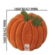1pc Orange Large Pumpkin Small Rug, Carpet, Mat, Home Decor, Bathroom Rug, Bedroom Decor, Washable - Multicolor - View 13