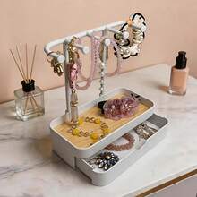 Multi-Color Vanity Table Multi-Functional Jewelry Rack Jewelry Box Necklace Storage Organizer, Can Store Earrings, Bracelets, Rings, Hair Clips, Keys And Perfume, Jewelry Tower - Multicolor - View 7