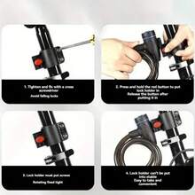 1pc Large Portable Anti-Theft Security Metal Bicycle Key Ring Lock, Practical Sporty Circular Lock Body With Key Opening Structure, Anti-Theft Protection Lock Accessory For Electric Scooter, Electric Bike, Motorcycle, Mountain Bike, Outdoor Commuting - Bicycle Lock - View 7