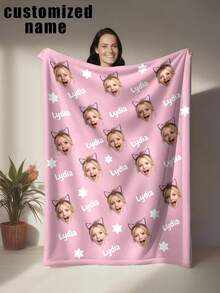 Personalized Photo Blanket, Customized Face Photo, Suitable For Valentine's Day, Mother's Day, Father's Day, Christmas And Birthday Occasions. Humorous Gift Choice - Multicolor - View 14