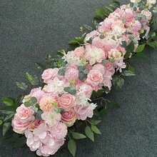 Simulated Flower Strip Rose Flower Arrangement Wedding Arch Decoration Wedding Stage Layout Decoration Floor Flower Table Flower Decoration - Multicolor - View 7