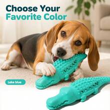 Durable Dog Dental Chew Toy, TPR Crocodile Interactive Toy For Medium Dogs, Puppy Teething Toy, Boredom Relief Chew Toy - Multicolor - View 9