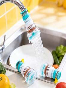 4pcs Adjustable Swivel Faucet Adapter, 360° Flexible Rotating Extension Spout, Universal Kitchen And Bathroom Faucet Converter. Quick Installation Without Tools, Anti-Splash, Multi-Angle Adjustment, Enhances Cleaning Convenience. - Universal - View 2