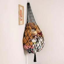 60-Inch Plush Animal Storage Organizer, Corner Hanging, Plush Animal Hammock, Macrame Doll Display Rack, Stuffed Animal Storage Shelf, Wall Decor, Kids Bedroom Decor, Boho Nursery Playroom Organizer, 60-Inch (White) - Multicolor - View 11