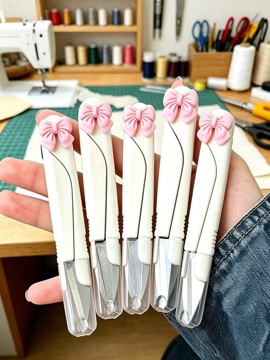 1pc Handmade Scissors With Protective Cover, Craft Paper Scissors Suitable For Embroidery And Delicate Paper Cutting Work, Suitable For Handmade DIY And Daily Use, Suitable For School, Office And Travel - Multicolor - View 1