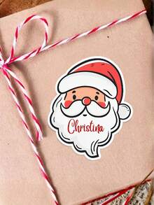 1/10/25/50/100pcs Customized Santa Claus Name Stickers, Personalized Christmas Gift Labels, Christmas Stickers, Customized Name Labels For Christmas, Used For Christmas Gift Packaging Decoration, Christmas Decoration, Personalized Gift Stickers Labels, Suitable For Friends And Family - Multi-color-name - View 8