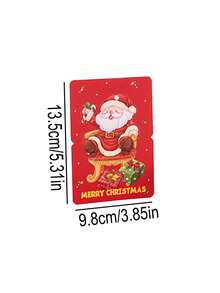 10-Pack Hanging Christmas Cards, 6 Creative Holiday Card Designs, Christmas Tree And Family Wall Decorations, Party Gift Decor Cards - Multicolor - View 3
