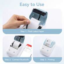 Niimbot B1 Mini Portable Bluetooth Thermal Label Printer, Self-Adhesive Round UV Label Sticker Roll Maker - Multicolor - View 3