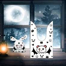 50 Pieces Halloween Rabbit Ear Snack Bag Halloween Rabbit Ear Candy Gift Bags Rabbit Goody Bags Halloween Bags Party Supplies - Pirate Skull - View 1