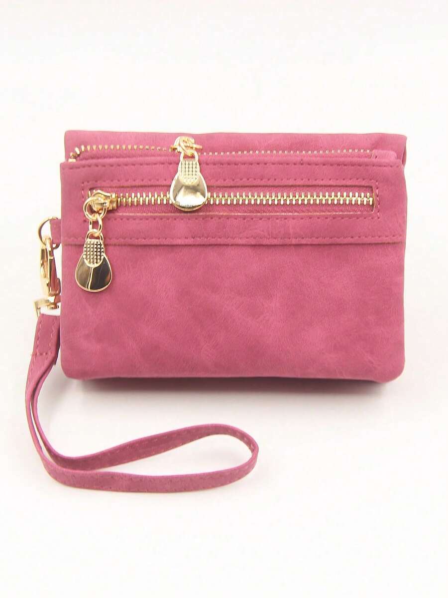 Women Wallet & Check Holder - Red Violet - View 1