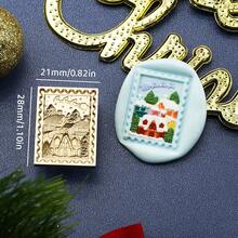 Christmas Series Embossed Pattern Wax Seal Stamp Copper Head 1pc - Perfect For Love Letters, Invitations, Holiday Cards, Diary Scrapbooking Decorations, DIY Crafts, Christmas, Christmas Eve - Christmas Series Stamp/1Pcs - View 9