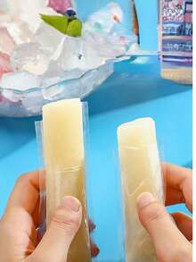 50/100 piezas Bolsas transparentes desechables para paletas, molde de casa para polos, a prueba de fugas, resistente al frío, para congelar jugo, refresco, fruta - Multicolor - Ver 11