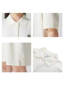 MLB Gaun Olahraga Kasual Nyaman Wanita PK OPS Basic 3FOPB0553-50CRS - Krim - View 8