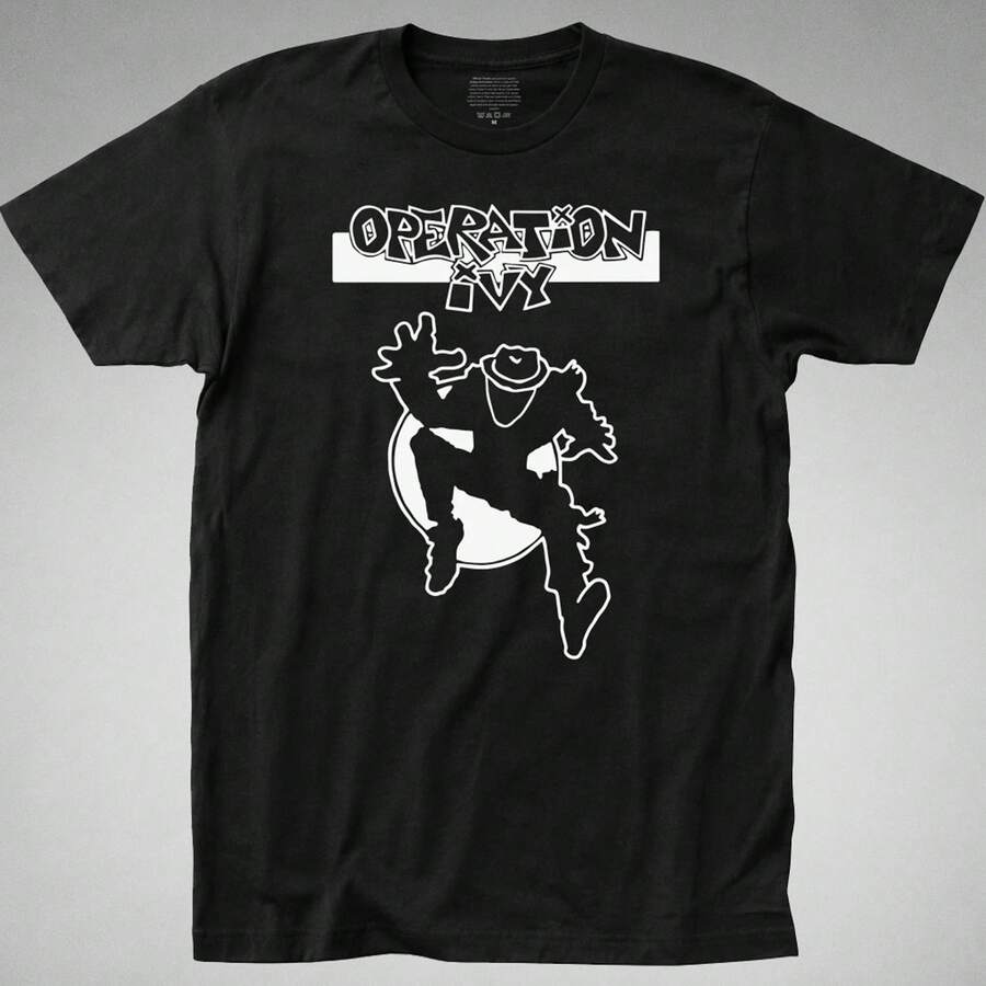 Operation Ivy Punk T-SHIRT Music Band Tee Ska Op Skater Decal 80s Rock - Black - View 1