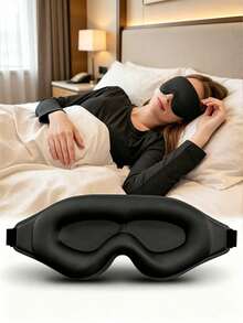 1pc Ultra Soft 3D Blackout Sleep Mask, Relieves Insomnia, Unisex, Student Nap Travel Eye Mask, Suitable For Long Flights, Deep Sleep, Business Travel, Yacht Trips, Back To School Essential Rest Accessory - A - View 5