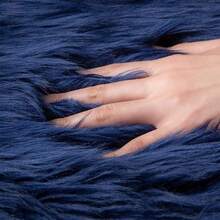 Soft Fluffy Rug Navy Blue Area Rug,For Bedroom,Living Room,Study,Office,Non-Slip,Living Room Rug,Bedroom Rugs,Bedside Rug,Faux Fur Rug,Decorative Rug,Shaggy Rug,Bedroom Decor,Home Decor,Autumn Home Decor,Room Decor - Navy Blue - View 4