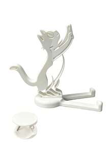 Cute Cat-Shaped Plastic Phone Stand, Universal Desktop Phone Accessory, Suitable For All Smartphones, Hands-Free Slouchy Design, Supports Dorm Live Streaming And Movie Watching, Perfect Cute Desktop Decoration Gift, Suitable For Women And Schools - Multicolor - View 14