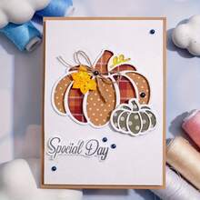 1 buah Cetakan Pemotong Logam Panen Musim Gugur Kreatif, Cocok untuk Templat Scrapbooking Thanksgiving, Dapat Digunakan untuk Membuat Kartu Ucapan, Embossing, dan Dekorasi Album Foto - kuning - View 9