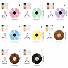 1pc Record Plaque, Blank Acrylic Vinyl Record Shape, DIY Signature Guest Sign Board With Metal Stand For Wedding, Party, Tabletop Party Decor - DIY Record Figurines - View 9