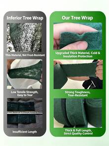 Tree Wrapping Tape - Winter Tree Trunk Protection Tape With Insulation, Moisture-Proof And Pest-Proof Functions - Protective Band For Fruit Trees And Shrubs - Frost And Wind Protection - Suitable For Home And Commercial Gardens, Easy To Use - Multicolor - View 8